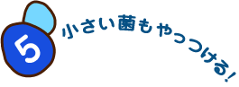 5 小さい菌もやっつける！