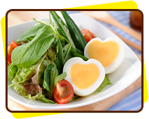 どきどきハートのゆで卵サラダ