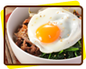 野菜もたっぷりビビンバ　目玉焼きのせ